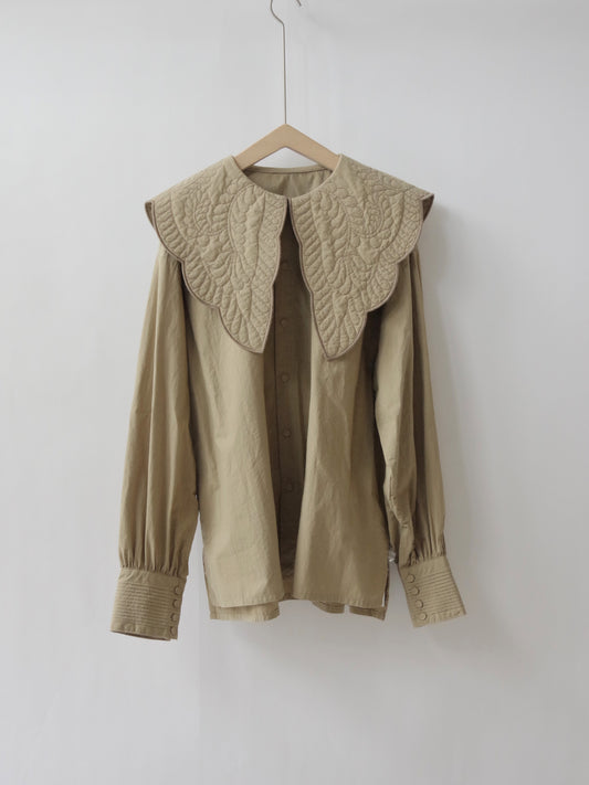 trapunto quilt collar ブラウス | qiri