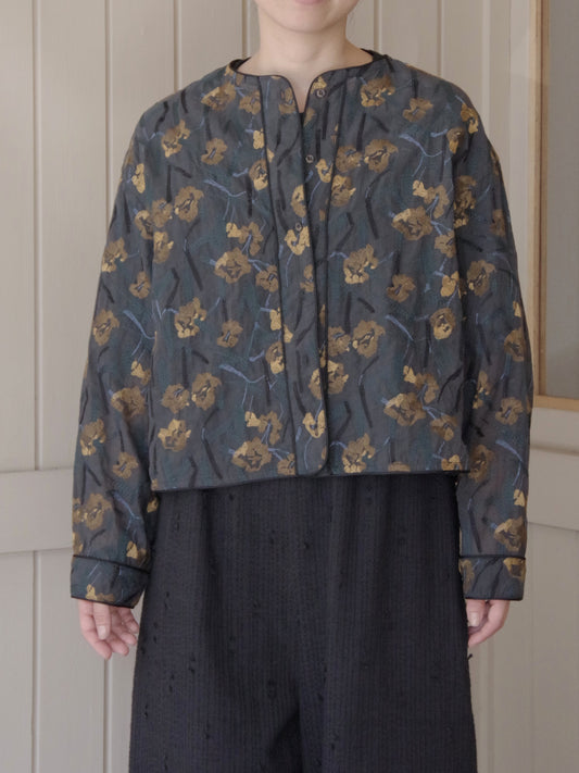Cotton Nylon sheer blooming embroidery haori ブラウス | yuni