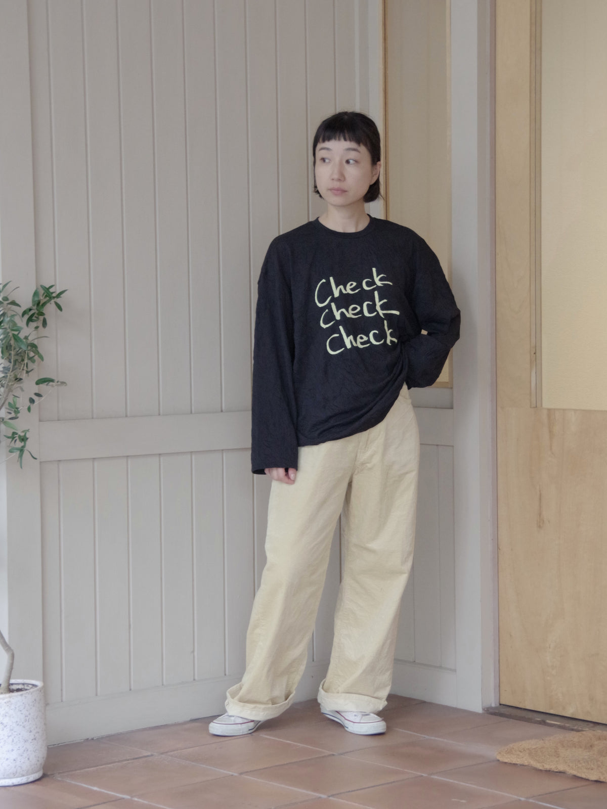 washer天竺 LOGO T-SHIRT | buoybuoy