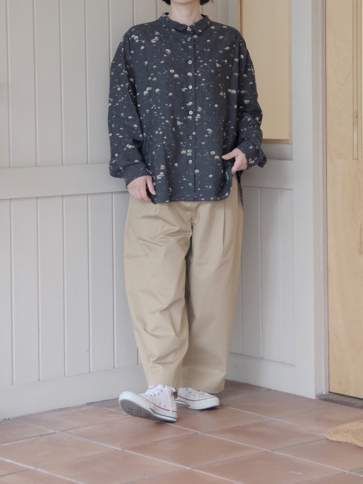 ヴィンテージチノ ワイドタックパンツ | atelier naruse