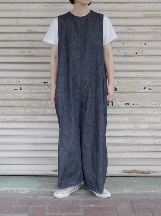 コットンライトオンス denim オールインワン | yuni