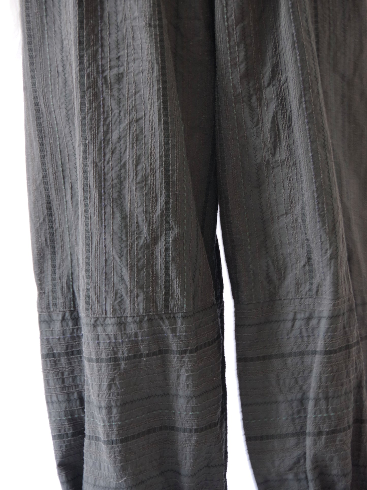 embroidery jacquard ギャザーパンツ |qiri