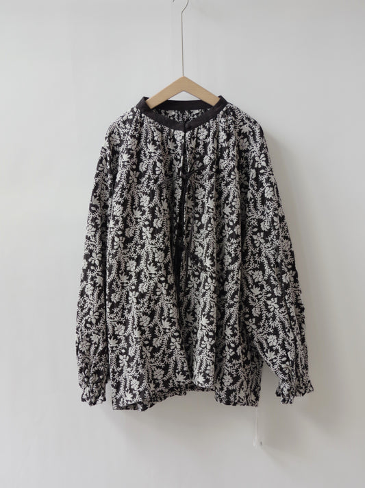 garden embroidery gather スリーブブラウス | qiri
