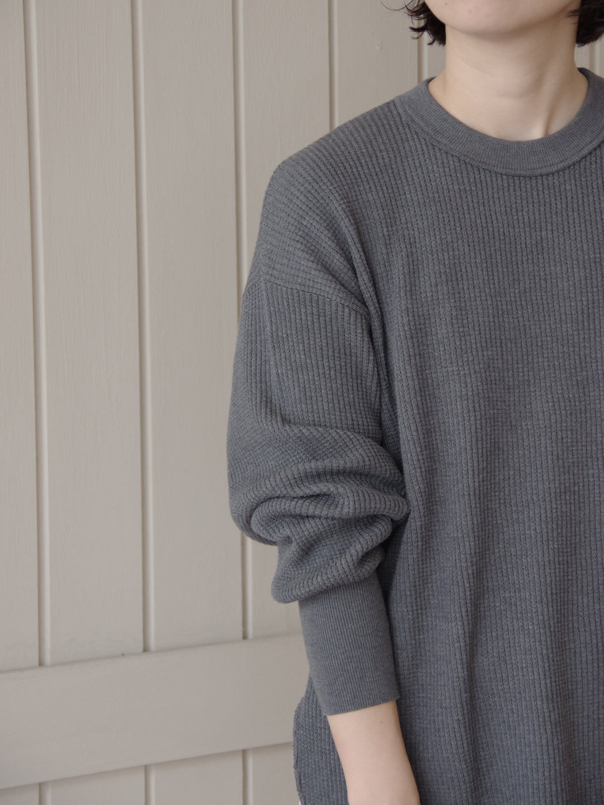 Cotton waffle long sleeves プルオーバー | yuni