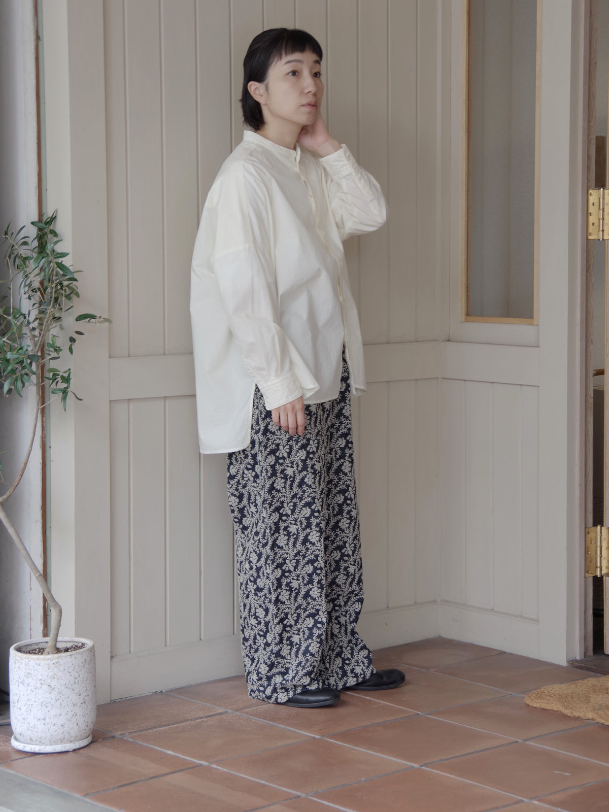コットンキャッチワッシャー ワイドブラウス | yuni