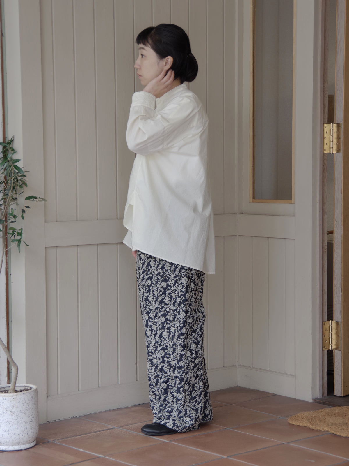 コットンキャッチワッシャー ワイドブラウス | yuni