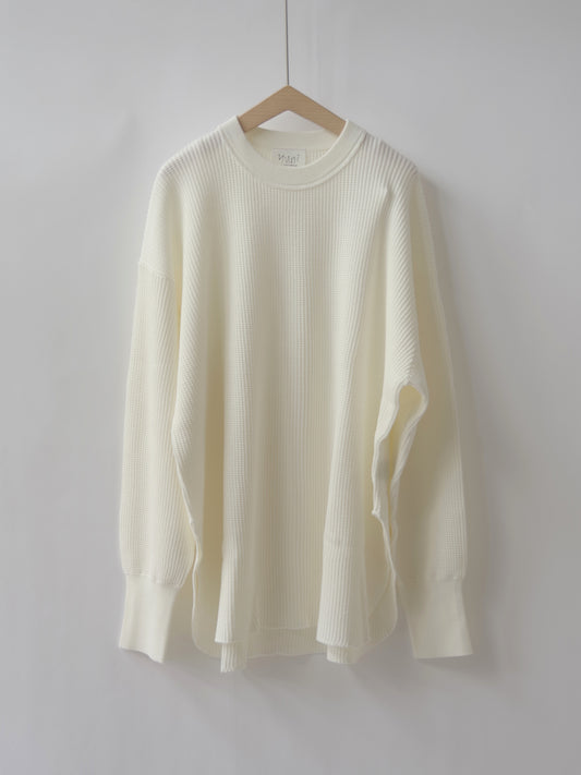 Cotton waffle long sleeves プルオーバー | yuni