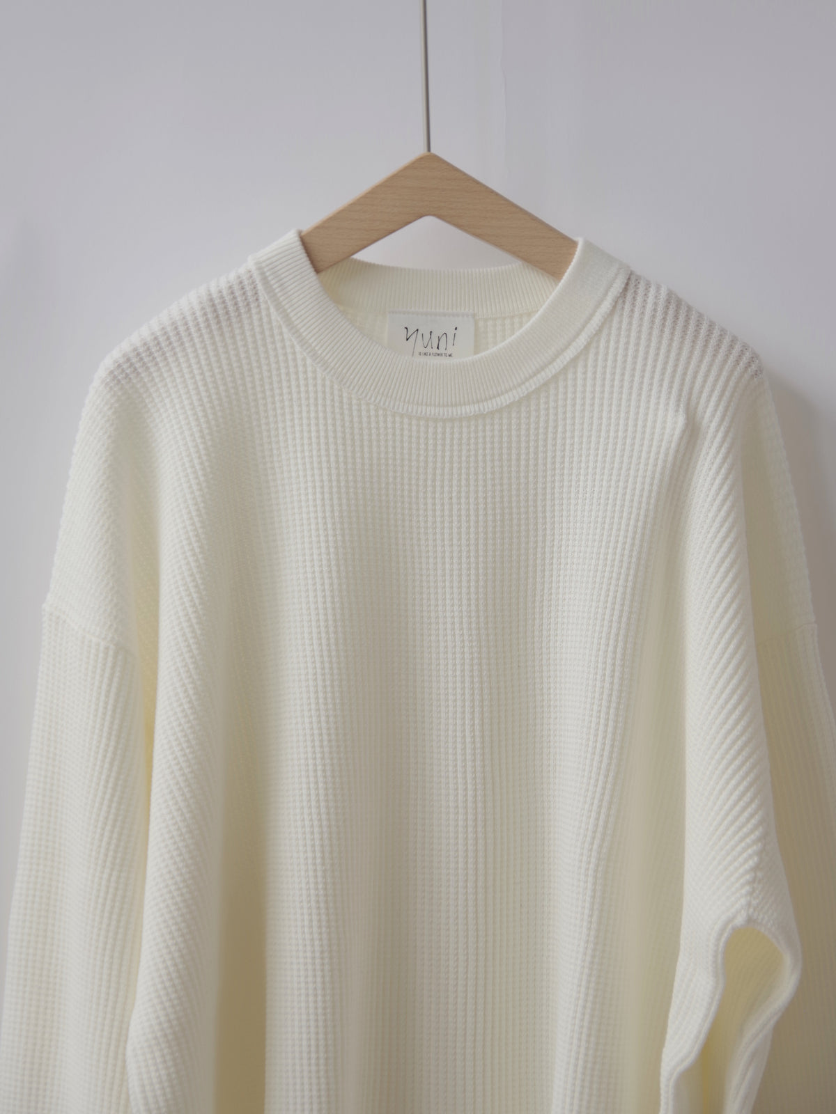 Cotton waffle long sleeves プルオーバー | yuni