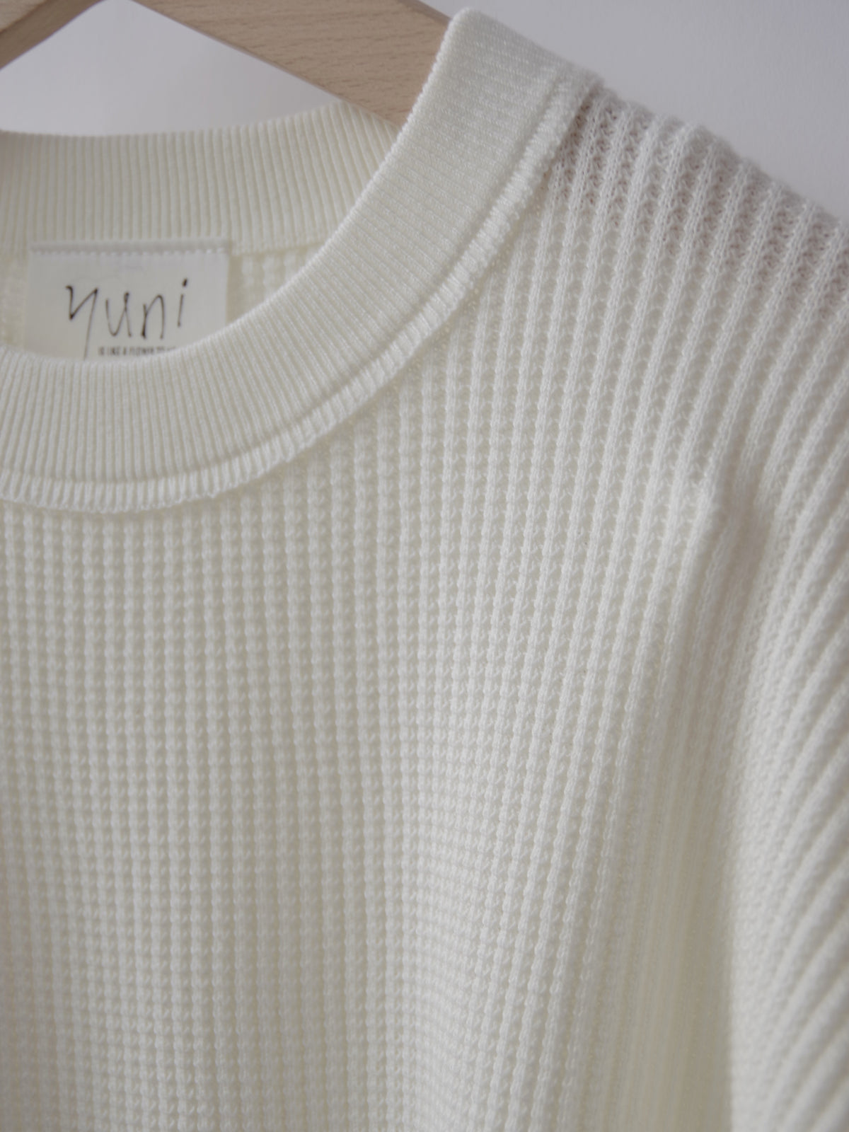 Cotton waffle long sleeves プルオーバー | yuni