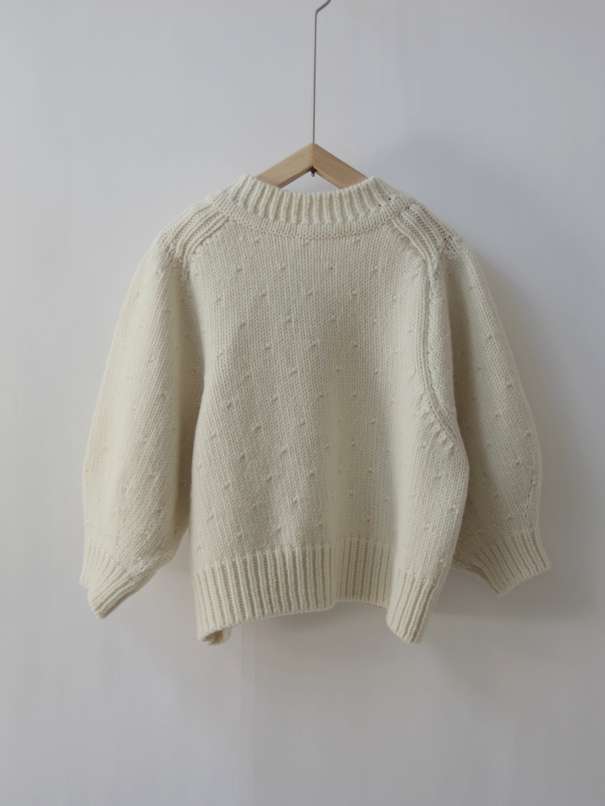 dot puff sleeve cardigan  | laywhill