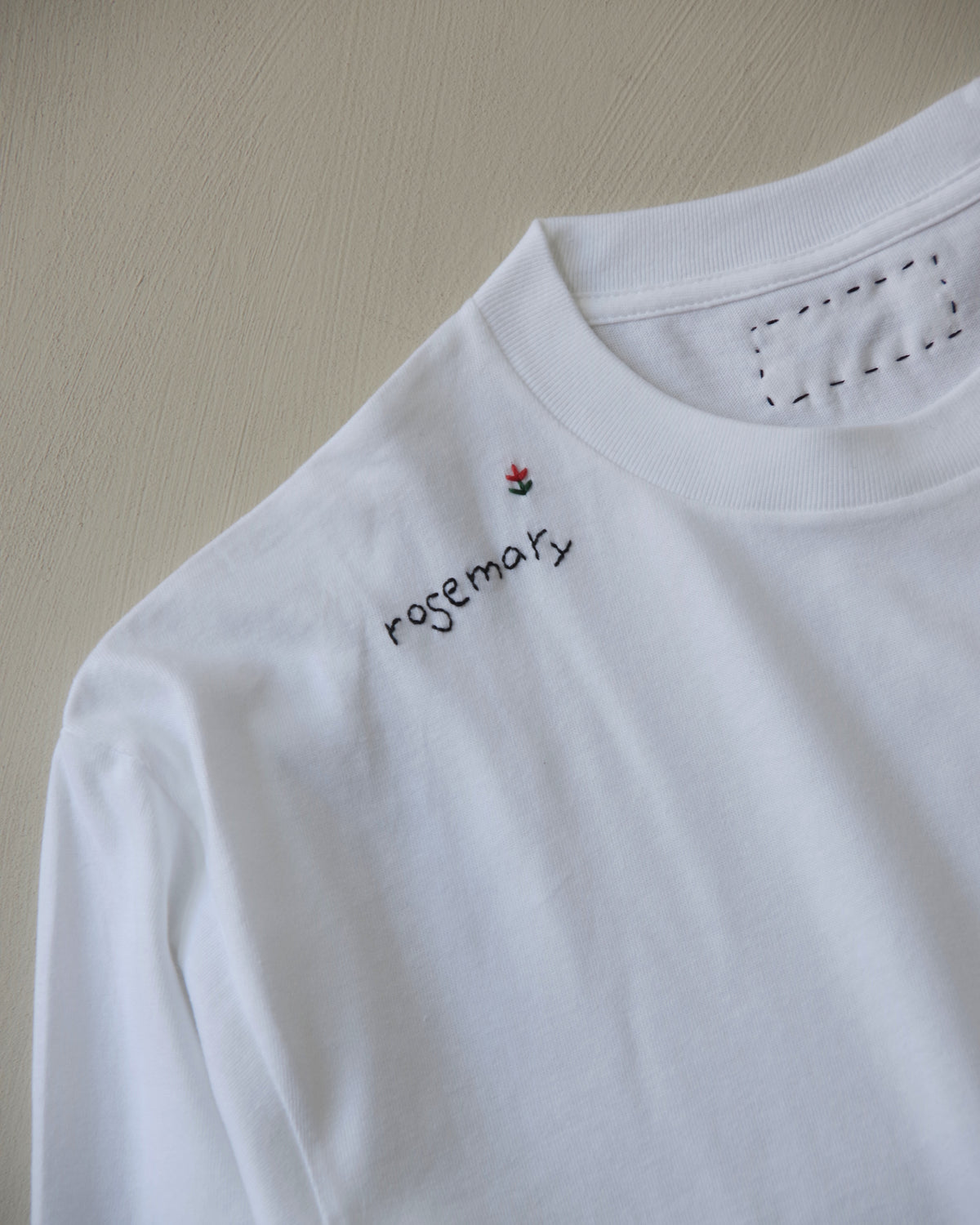 【予約商品】おんど 5th Limited Item  小花の刺繍長袖Tシャツ | pot and tea