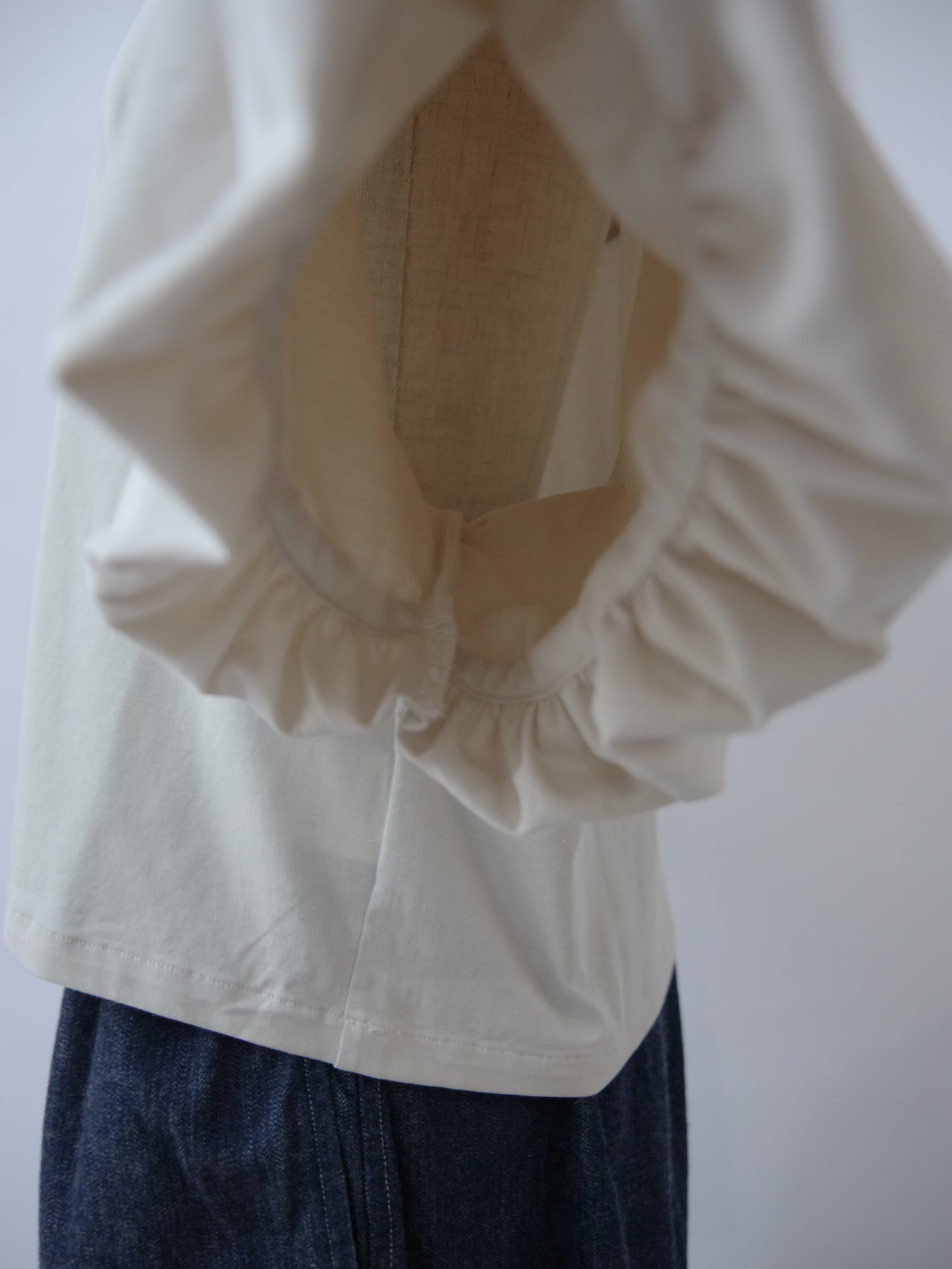 72/2天竺　クルーネックバルーンスリーブ半袖Tシャツ | HAVERSACK