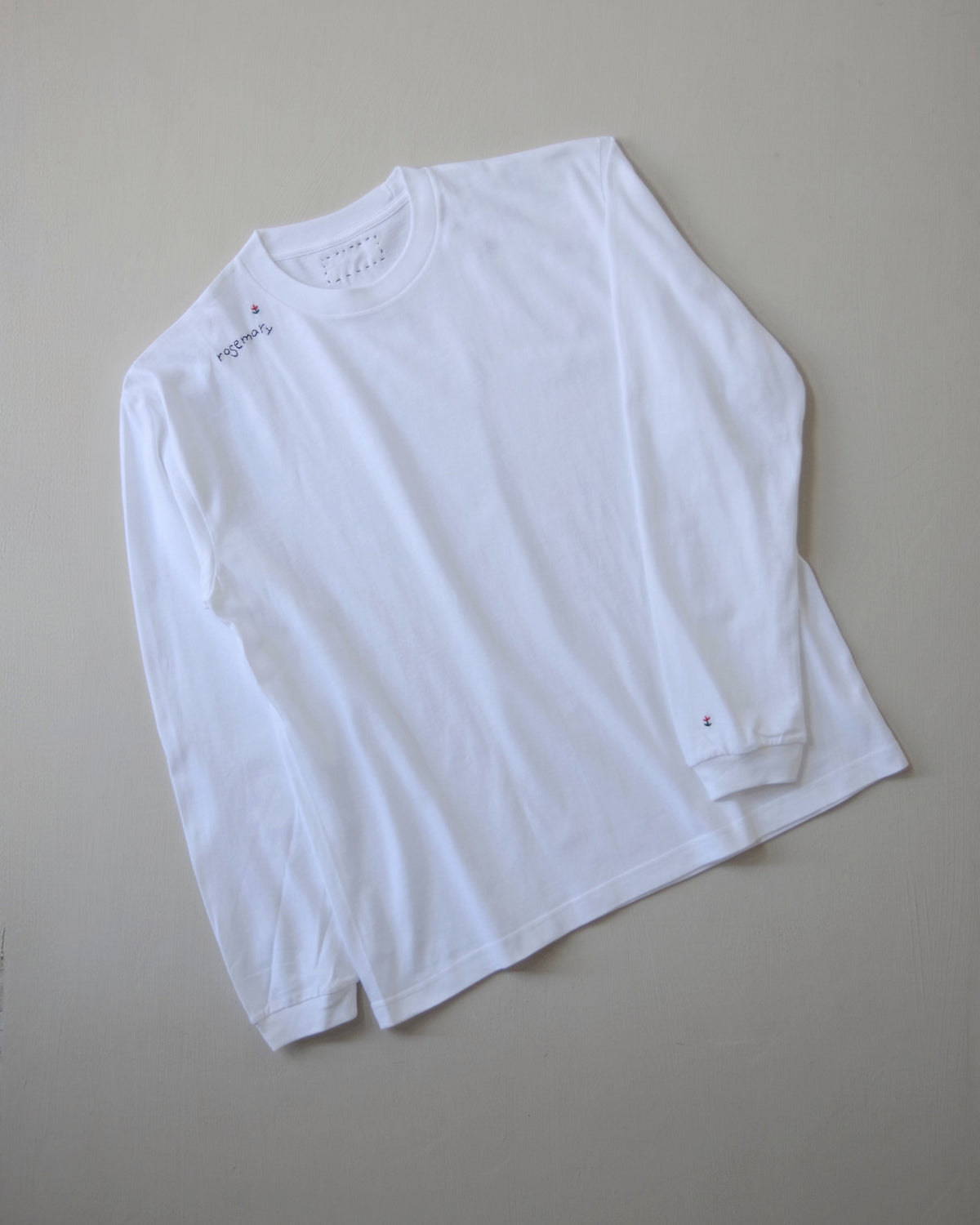 【予約商品】おんど 5th Limited Item  小花の刺繍長袖Tシャツ | pot and tea