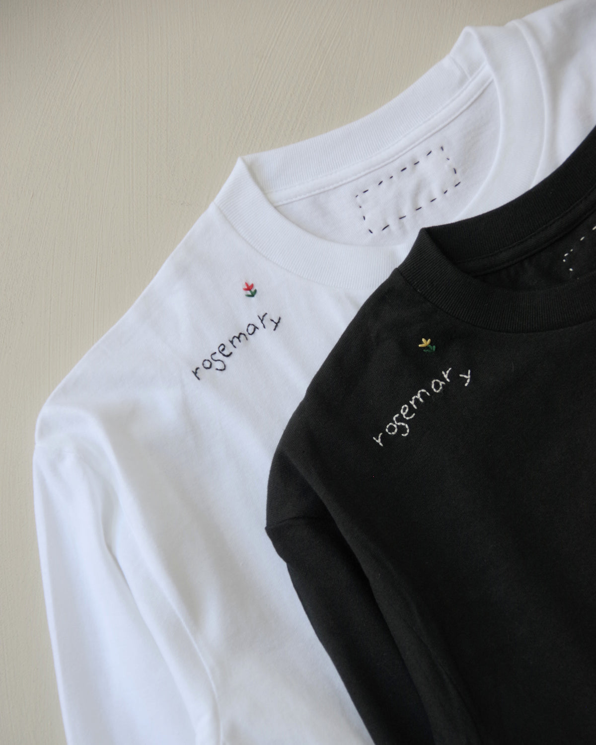 【予約商品】おんど 5th Limited Item  小花の刺繍長袖Tシャツ | pot and tea