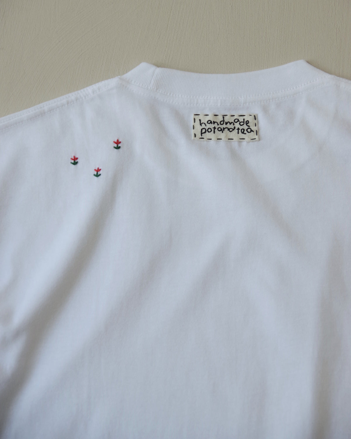 【予約商品】おんど 5th Limited Item  小花の刺繍長袖Tシャツ | pot and tea
