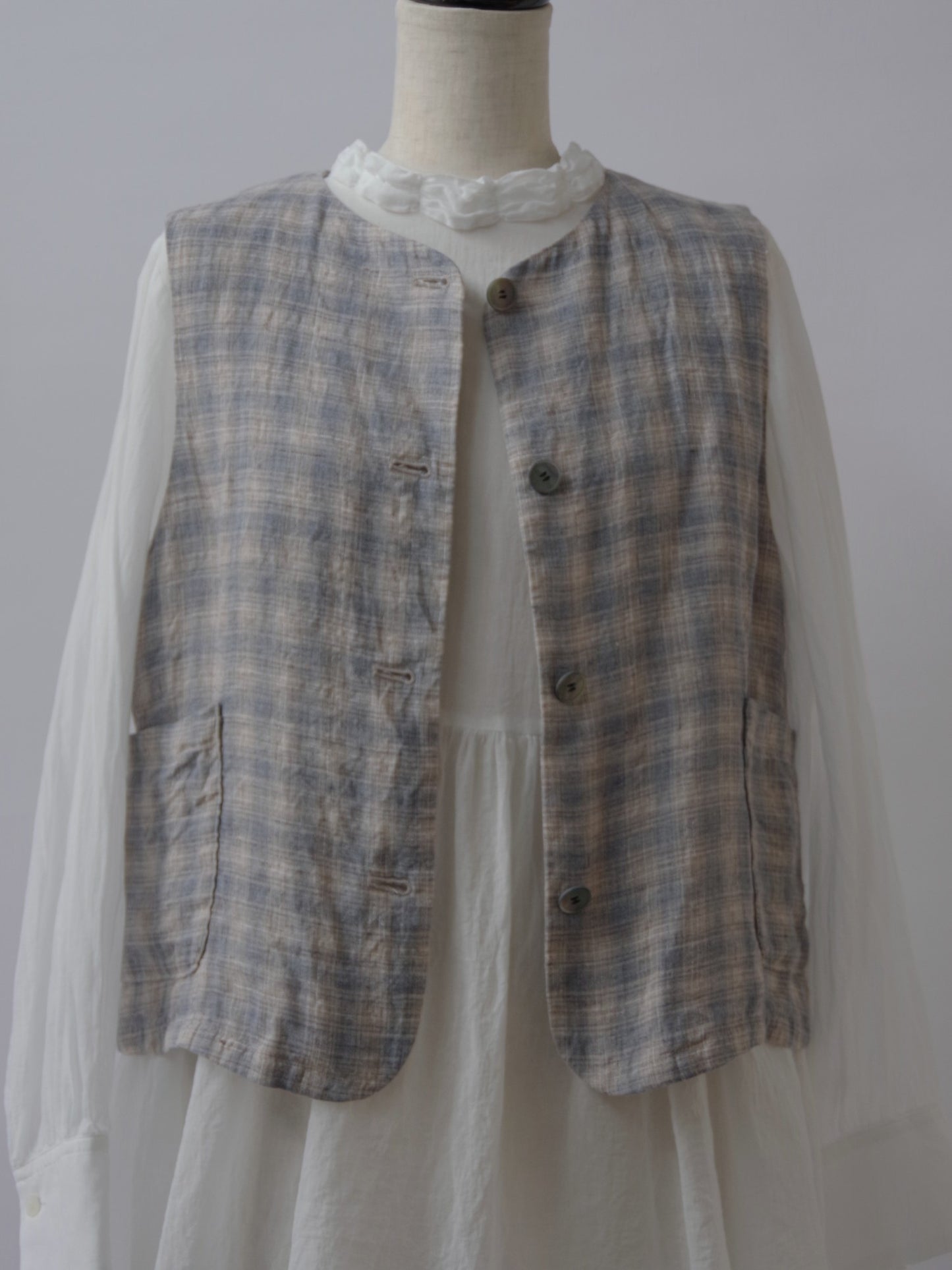 MARE CHECK vest  | figlondon