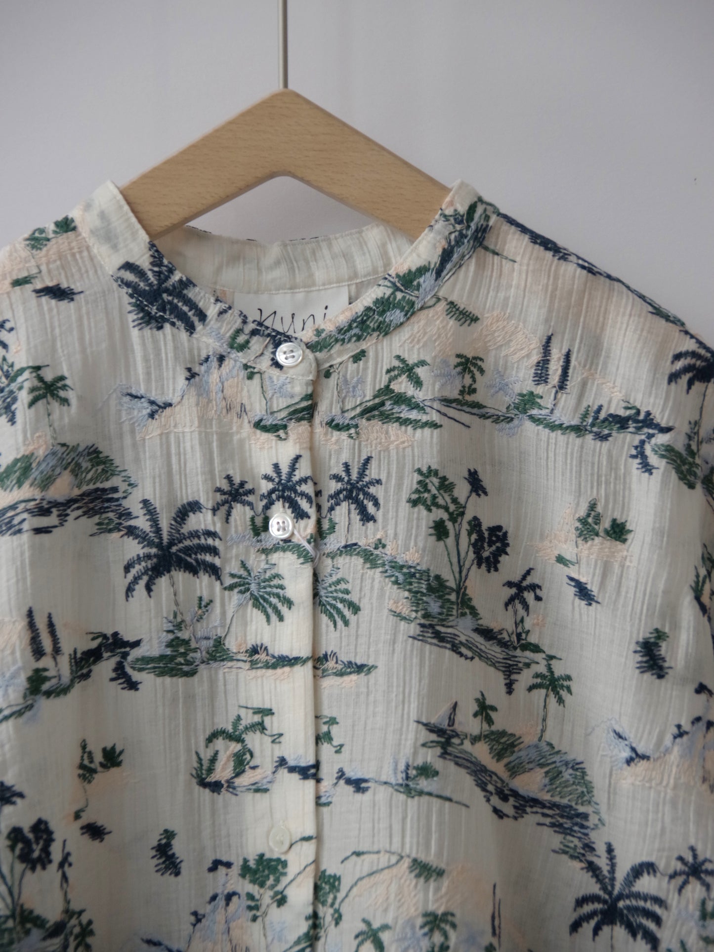 Island embroidely ショートシャツ (2color)  | yuni