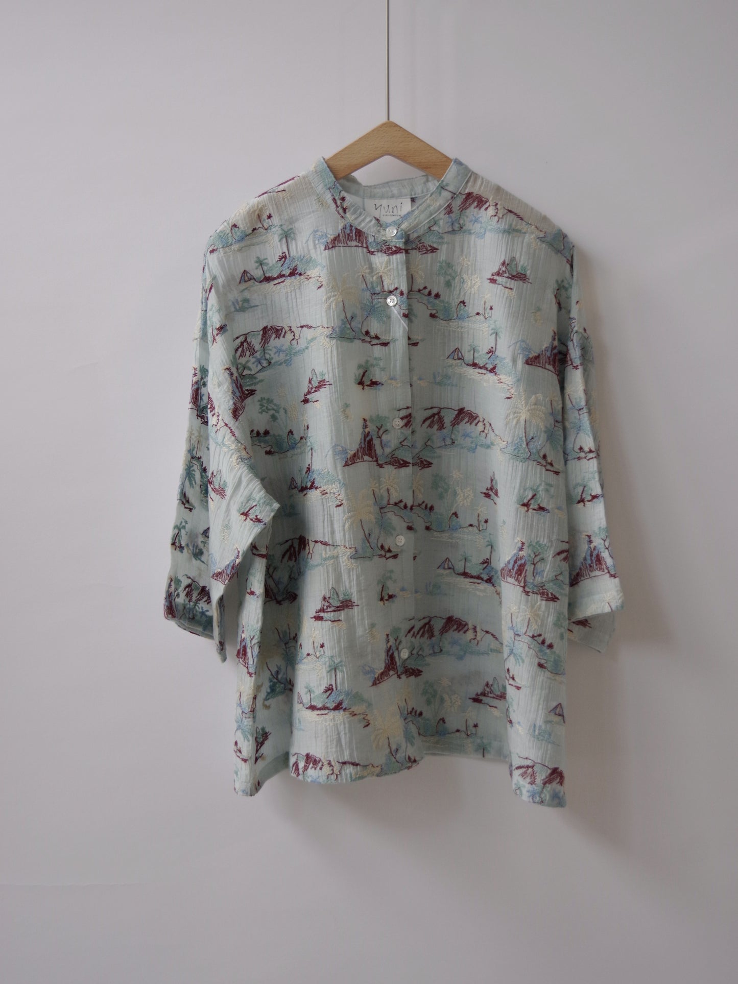 Island embroidely ショートシャツ (2color)  | yuni