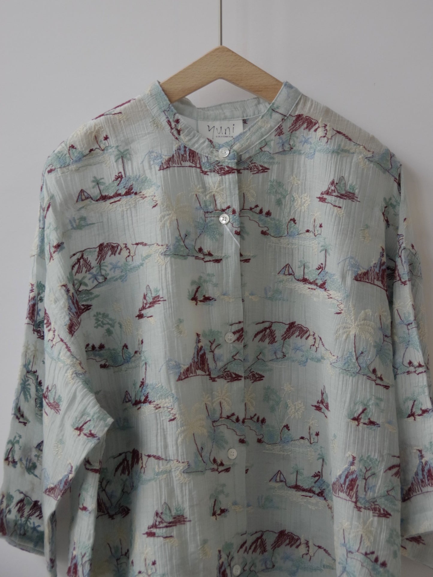 Island embroidely ショートシャツ (2color)  | yuni