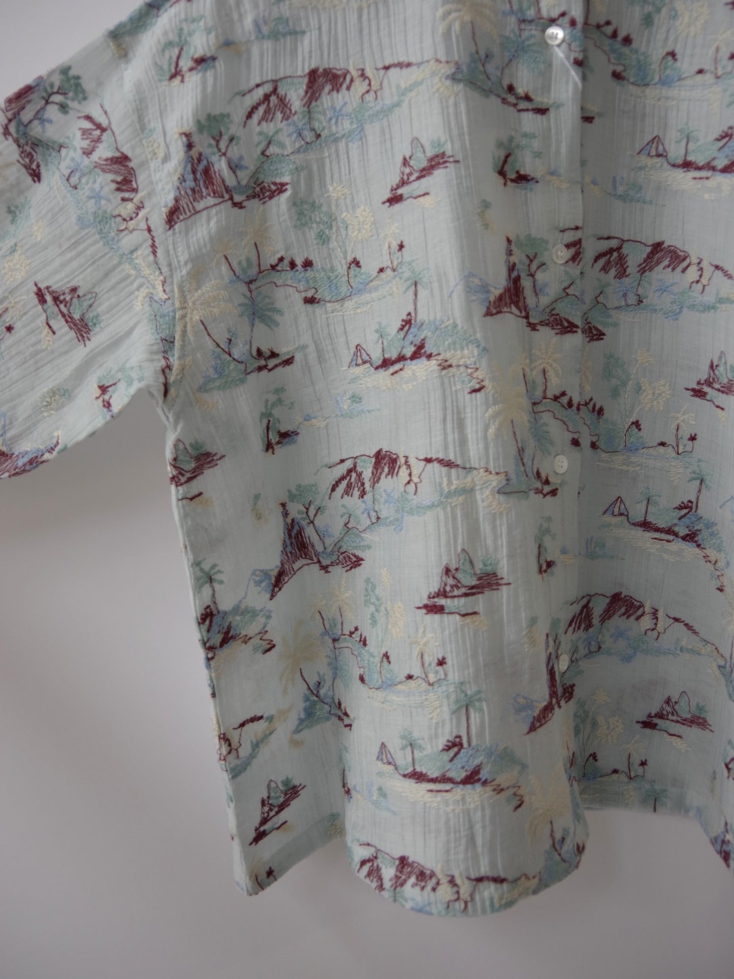 Island embroidely ショートシャツ (2color)  | yuni