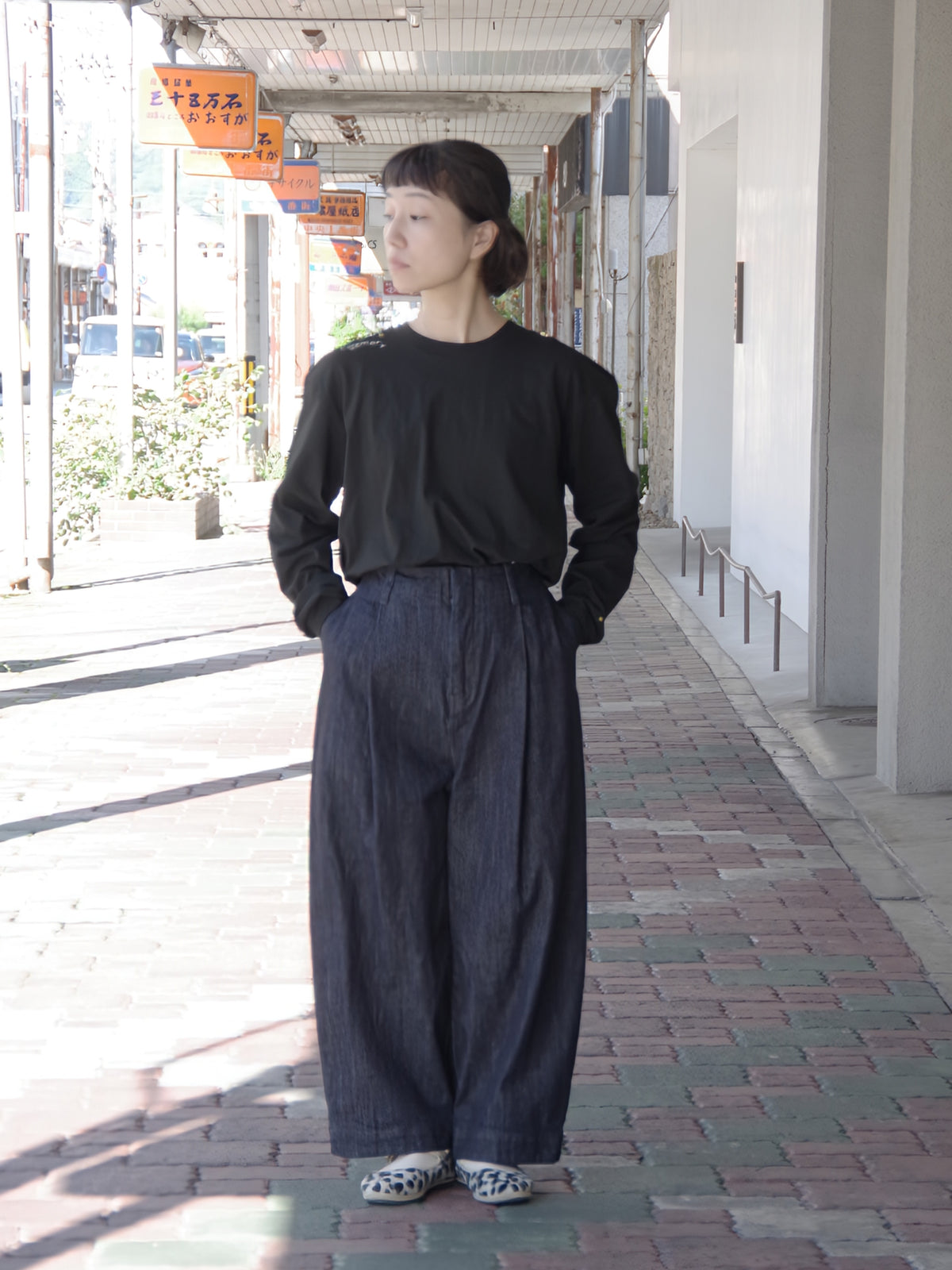 【予約商品】おんど 5th Limited Item  小花の刺繍長袖Tシャツ | pot and tea