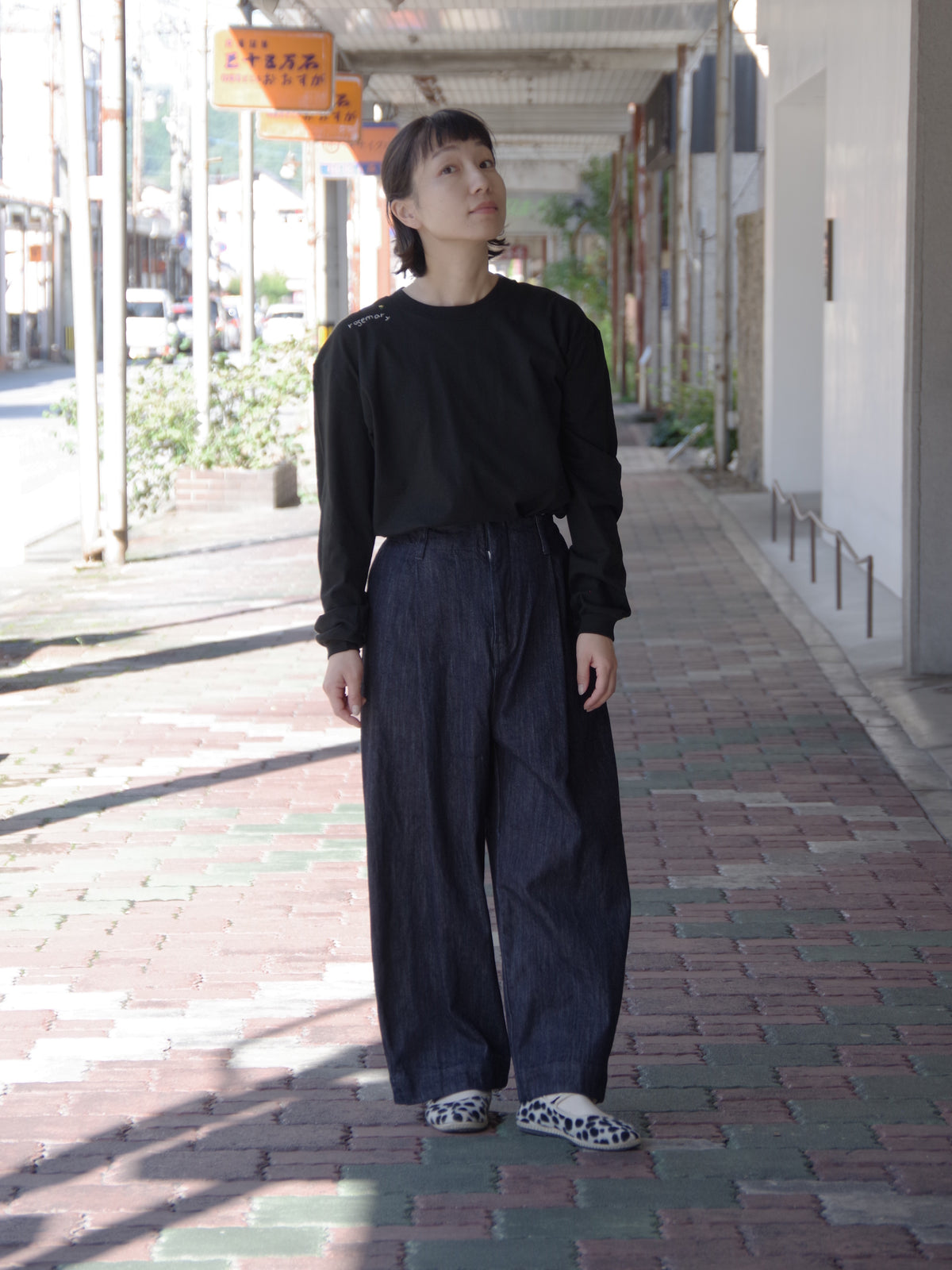 【予約商品】おんど 5th Limited Item  小花の刺繍長袖Tシャツ | pot and tea