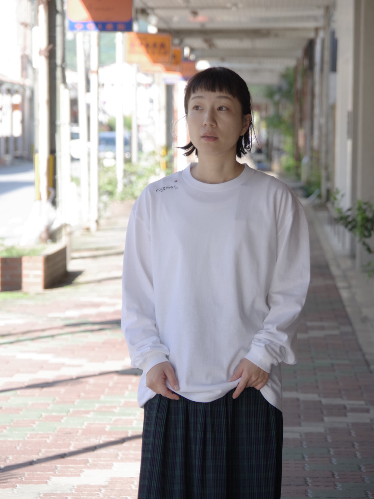 【予約商品】おんど 5th Limited Item  小花の刺繍長袖Tシャツ | pot and tea