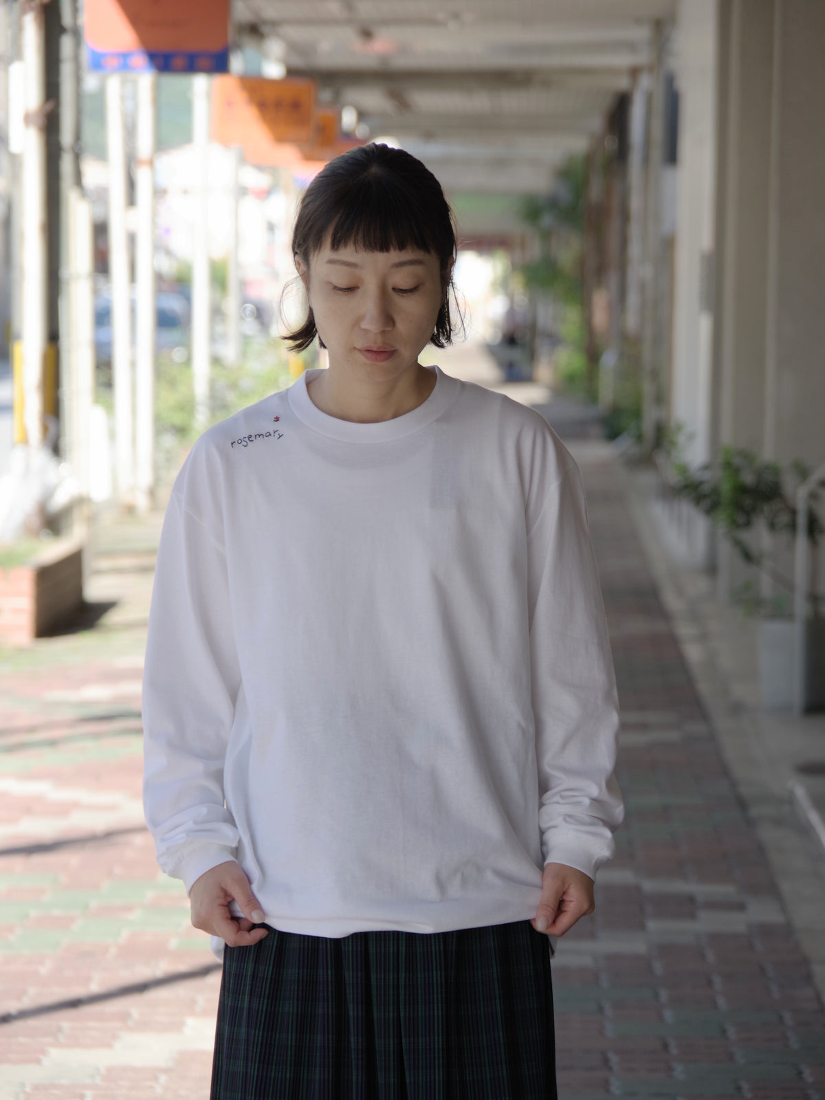 【予約商品】おんど 5th Limited Item  小花の刺繍長袖Tシャツ | pot and tea