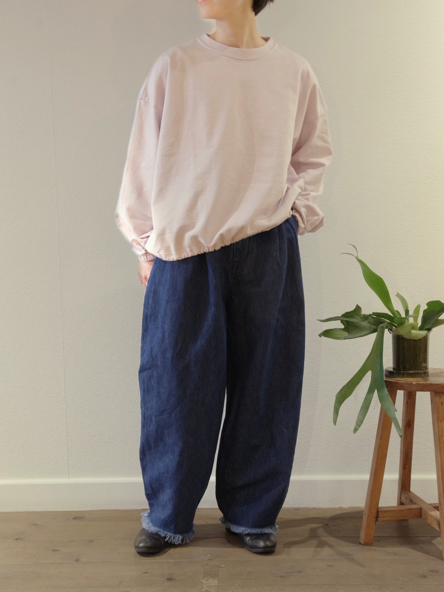 USAコットン裏毛 ブラウジングヘムプルオーバー | Hands of creation