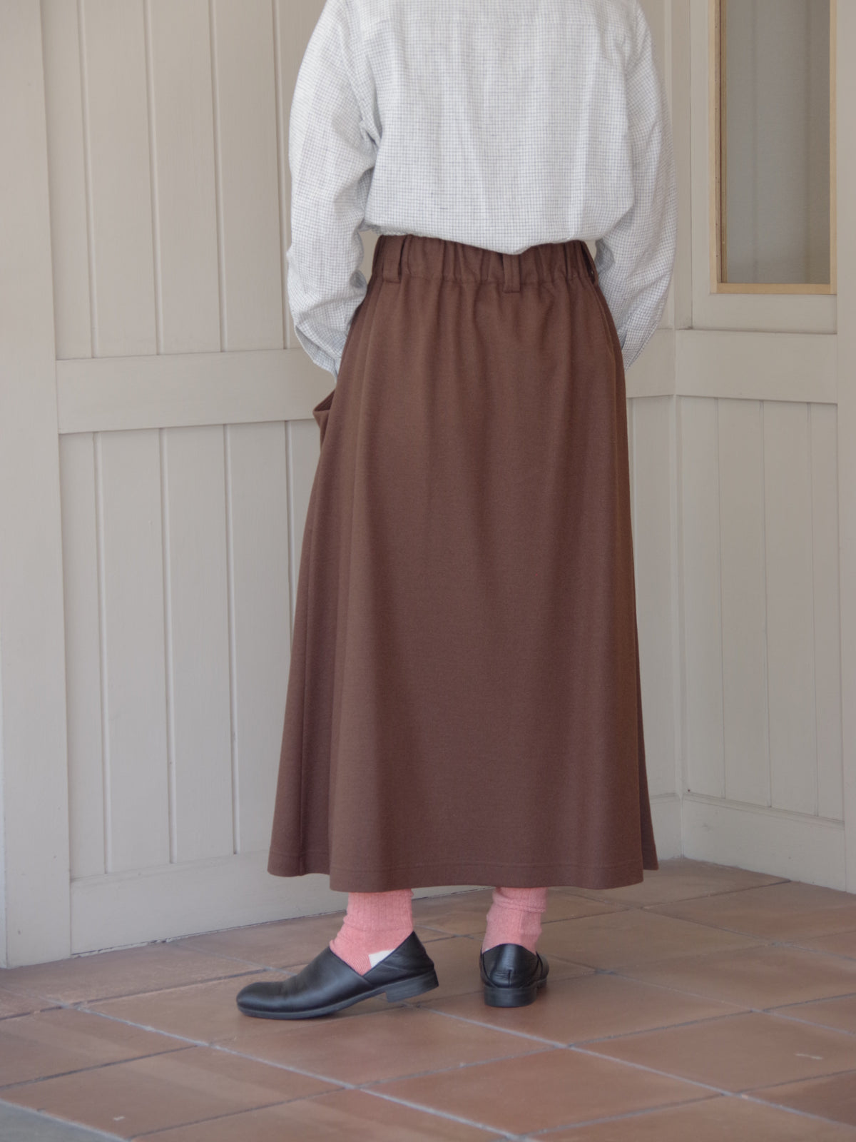 ウールポンチギャザースカート ｜ atelier naruse