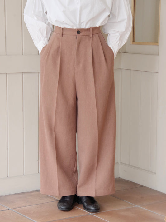 Linen/Polyester wide パンツ | yuni