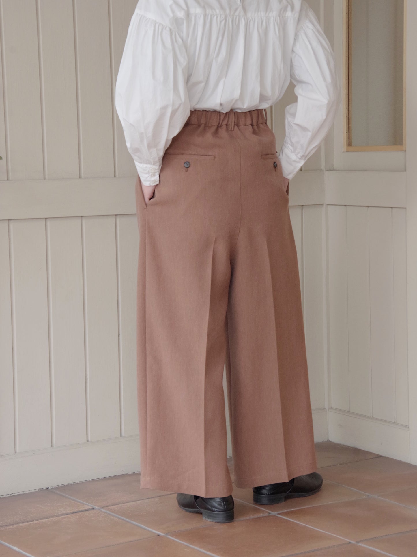 Linen/Polyester wide パンツ | yuni