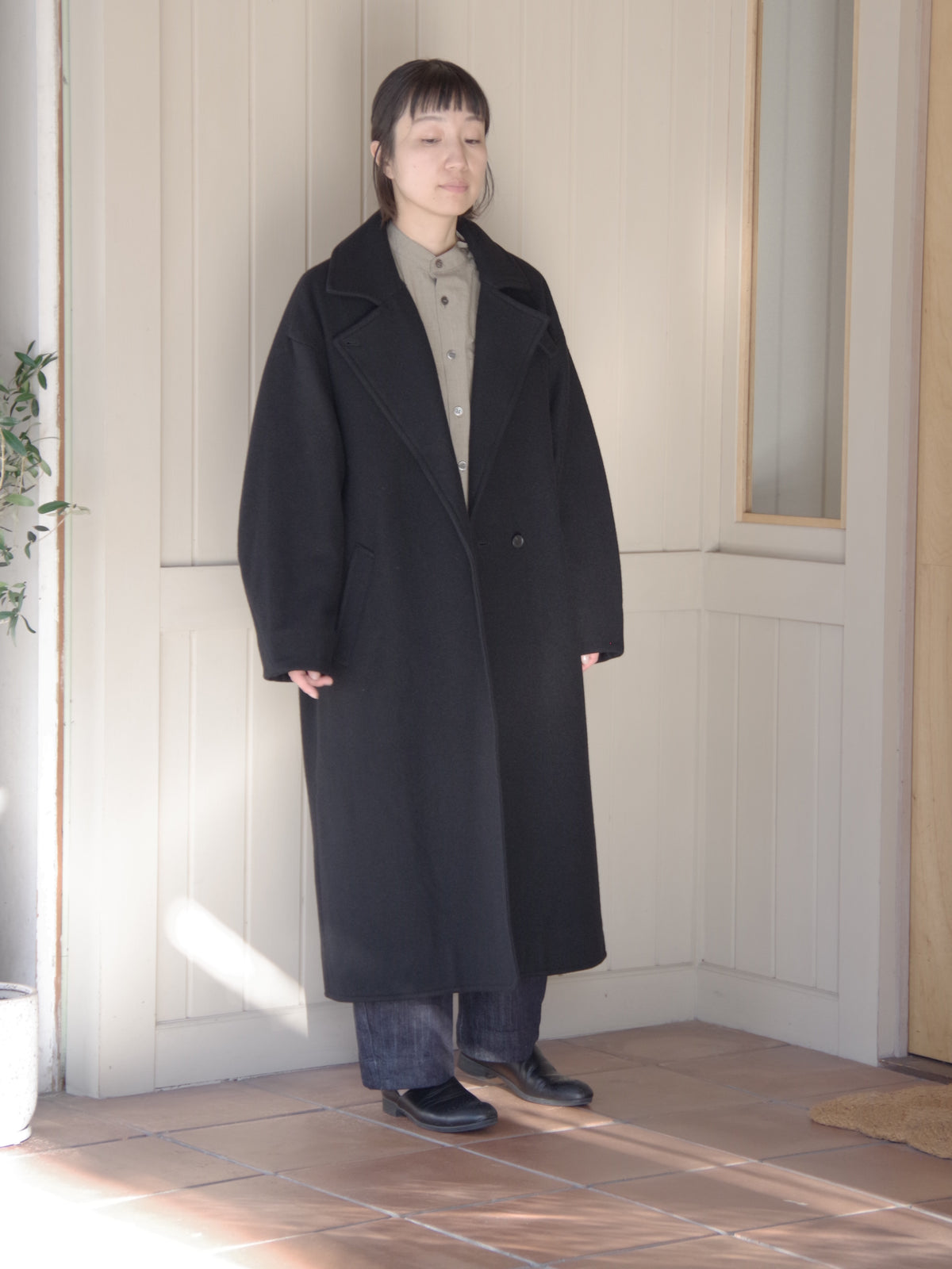 super100 Wool semi double cocoon コート | yuni