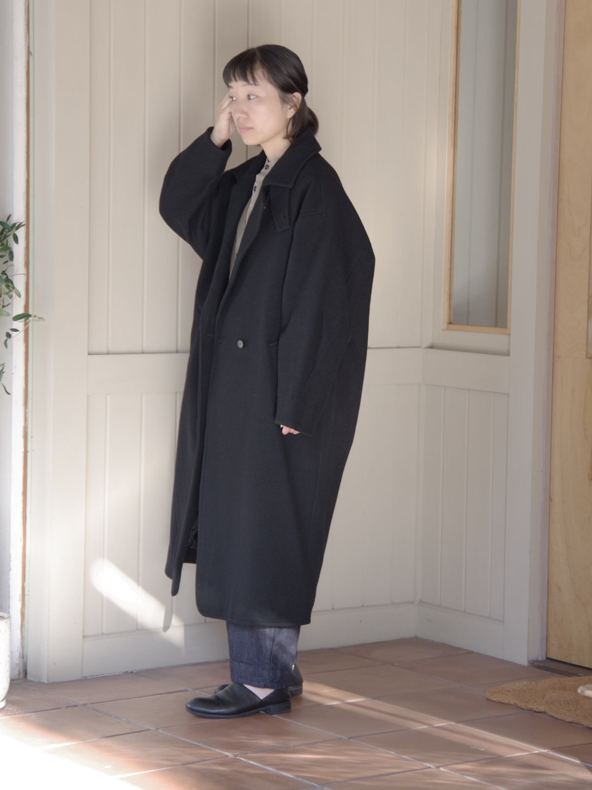 super100 Wool semi double cocoon コート | yuni