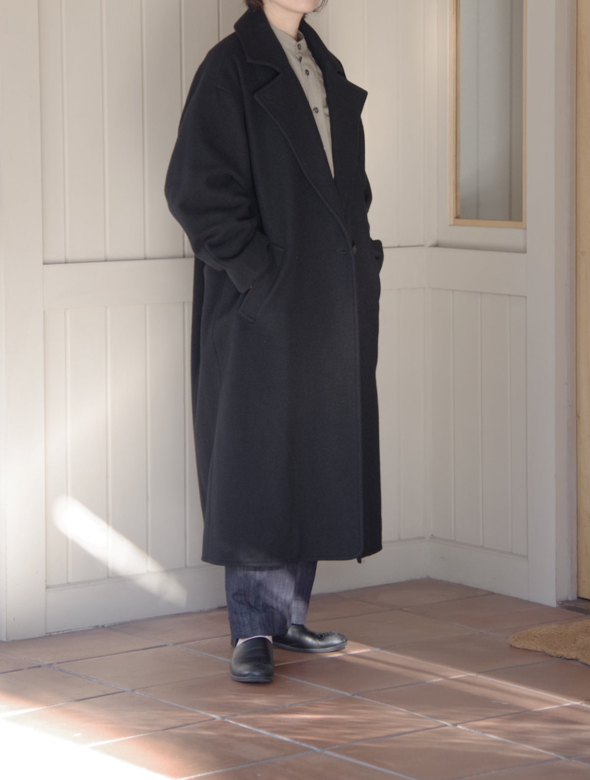 super100 Wool semi double cocoon コート | yuni