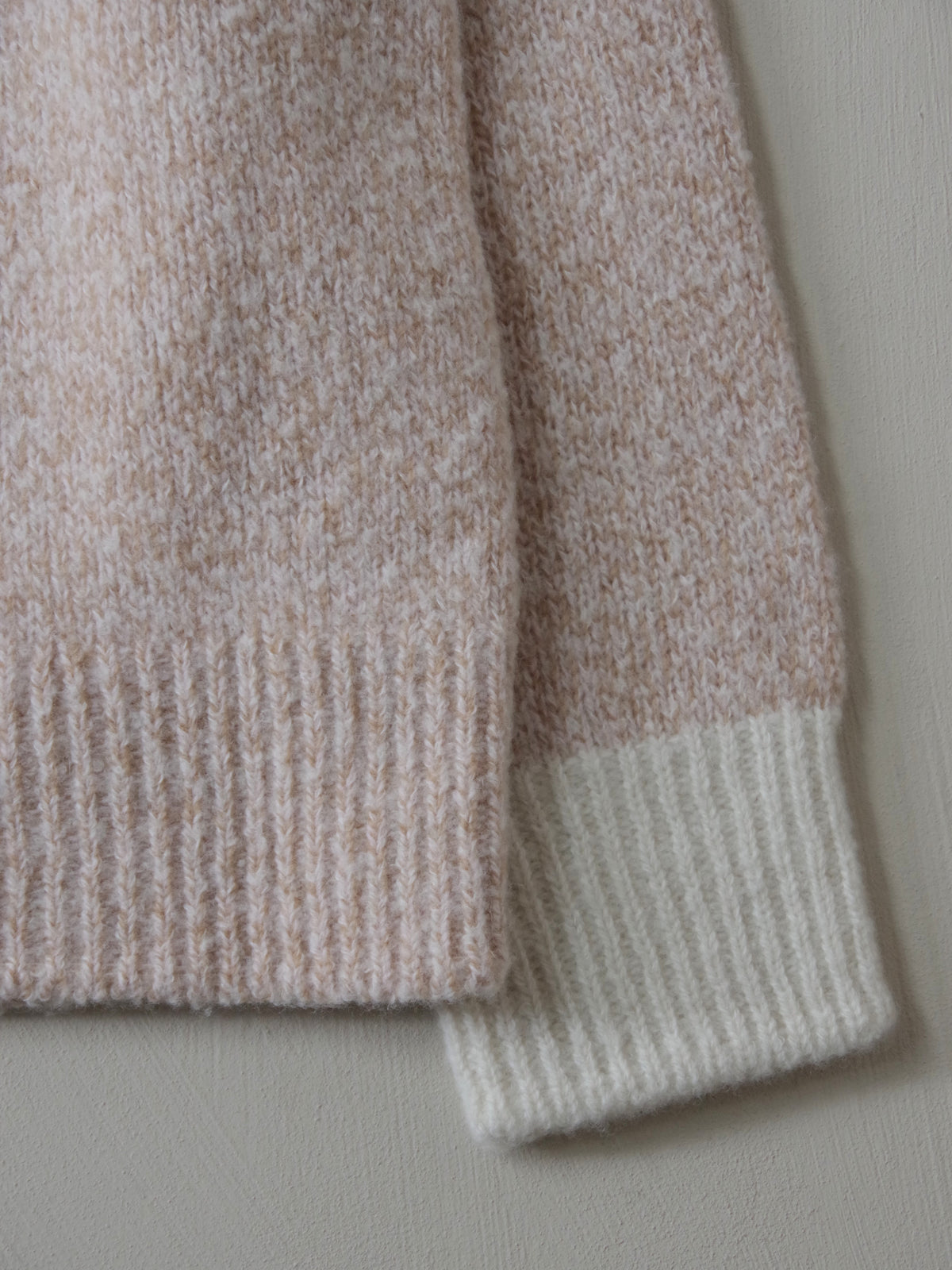 wool cashmere mix collar クルーネックニット | qiri