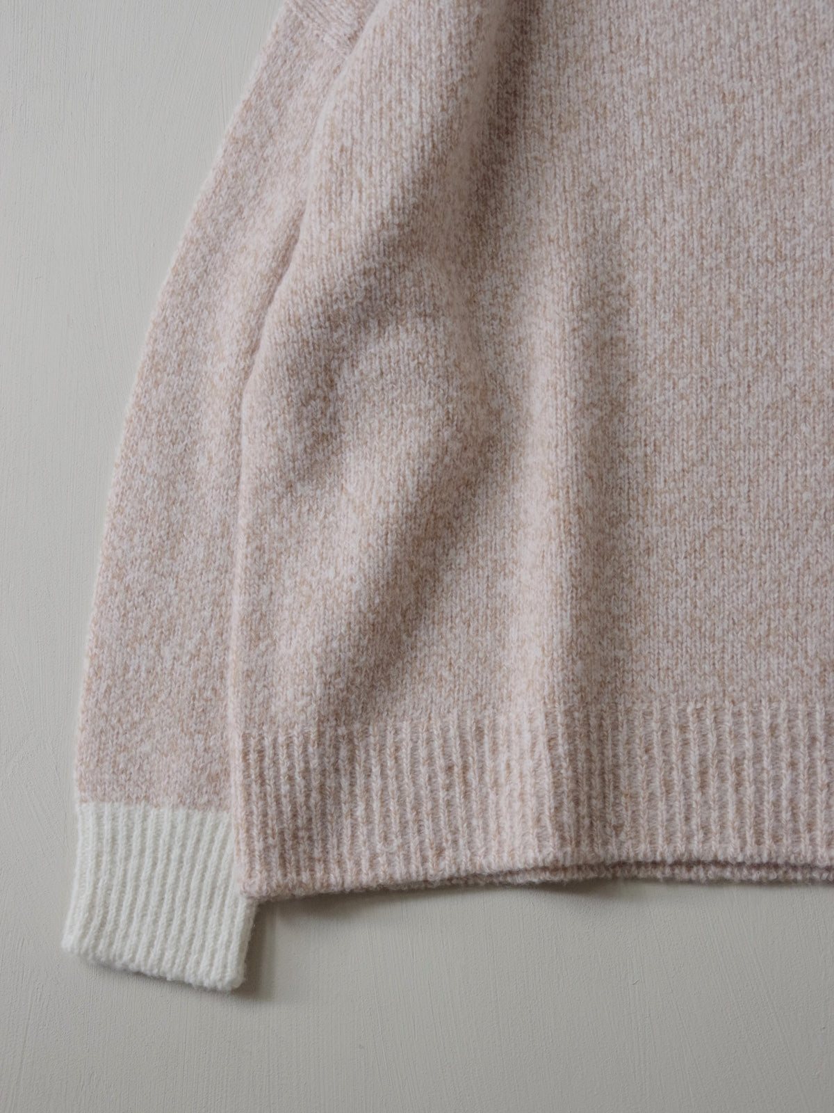 wool cashmere mix collar クルーネックニット | qiri