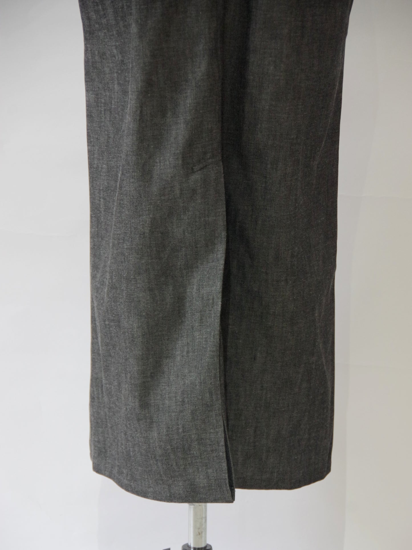 8.5ozライトデニム 5分袖ロングワンピース