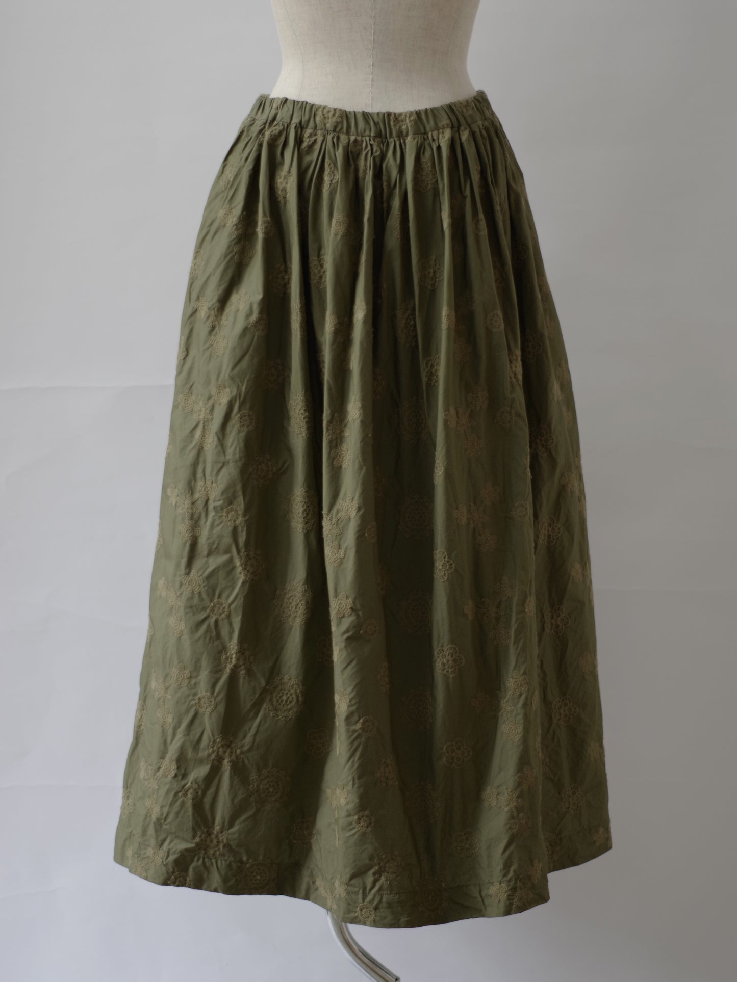 ANTQUE EMBROIDERY LACE ギャザースカート | Gauze