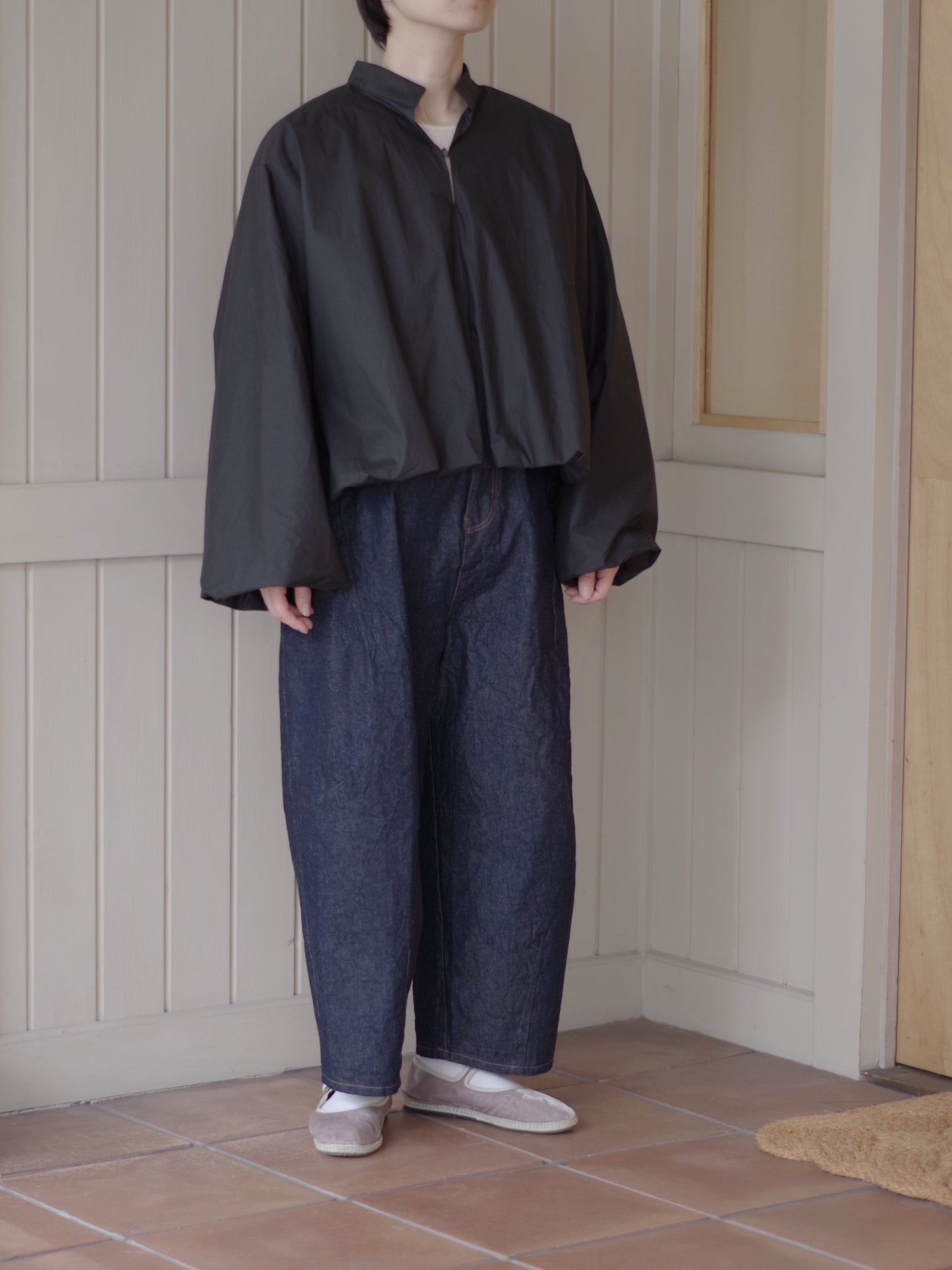 80タイプライタースタンドカラーボリュームシャツ | HAVERSACK