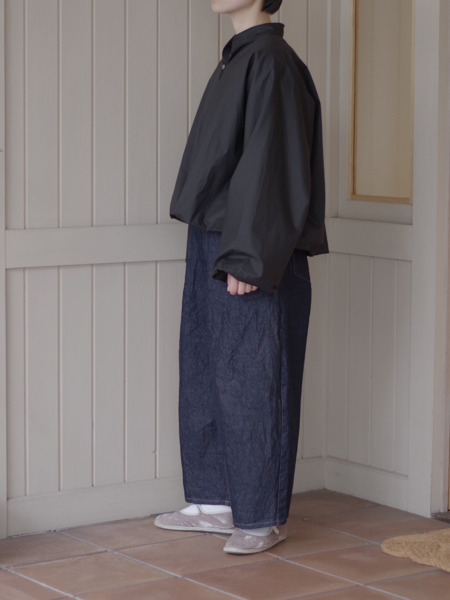 80タイプライタースタンドカラーボリュームシャツ | HAVERSACK