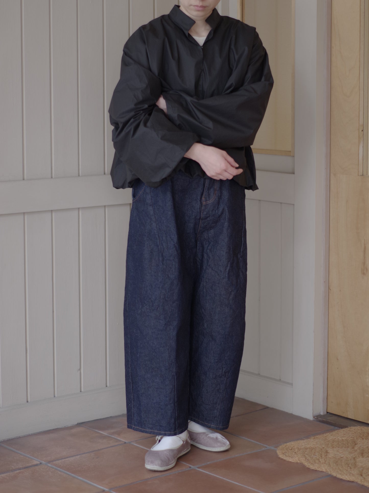 80タイプライタースタンドカラーボリュームシャツ | HAVERSACK