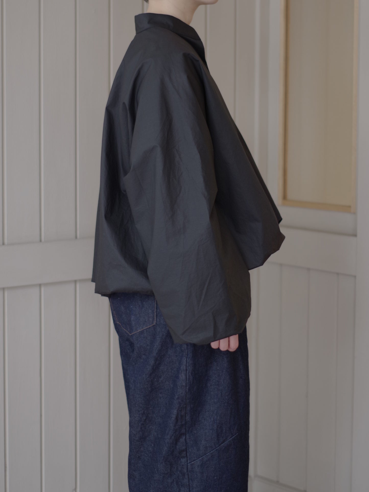 80タイプライタースタンドカラーボリュームシャツ | HAVERSACK