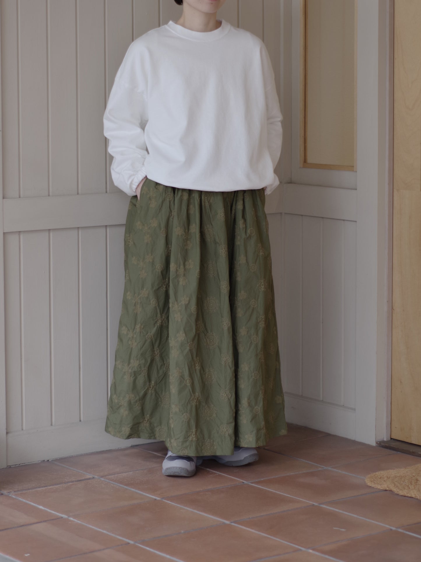 ANTQUE EMBROIDERY LACE ギャザースカート | Gauze