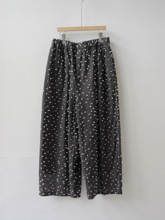 花吹雪ジャガードギャザーワイドパンツ | qiri