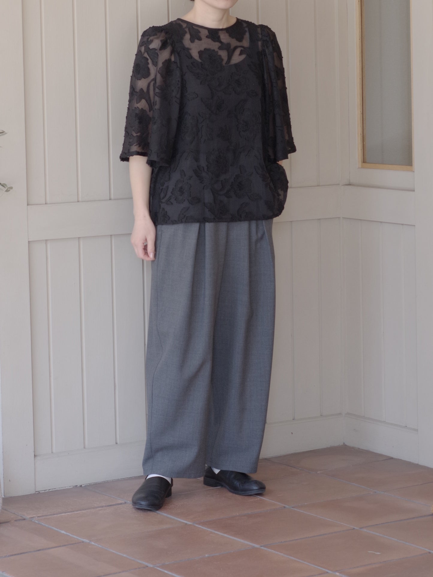 washable summer wool gum tack パンツ | yuni