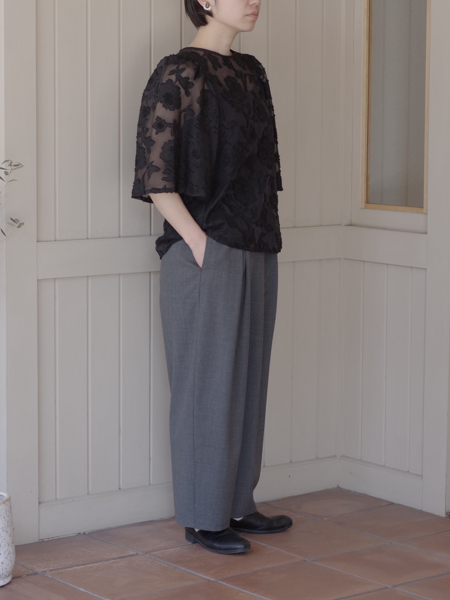 washable summer wool gum tack パンツ | yuni