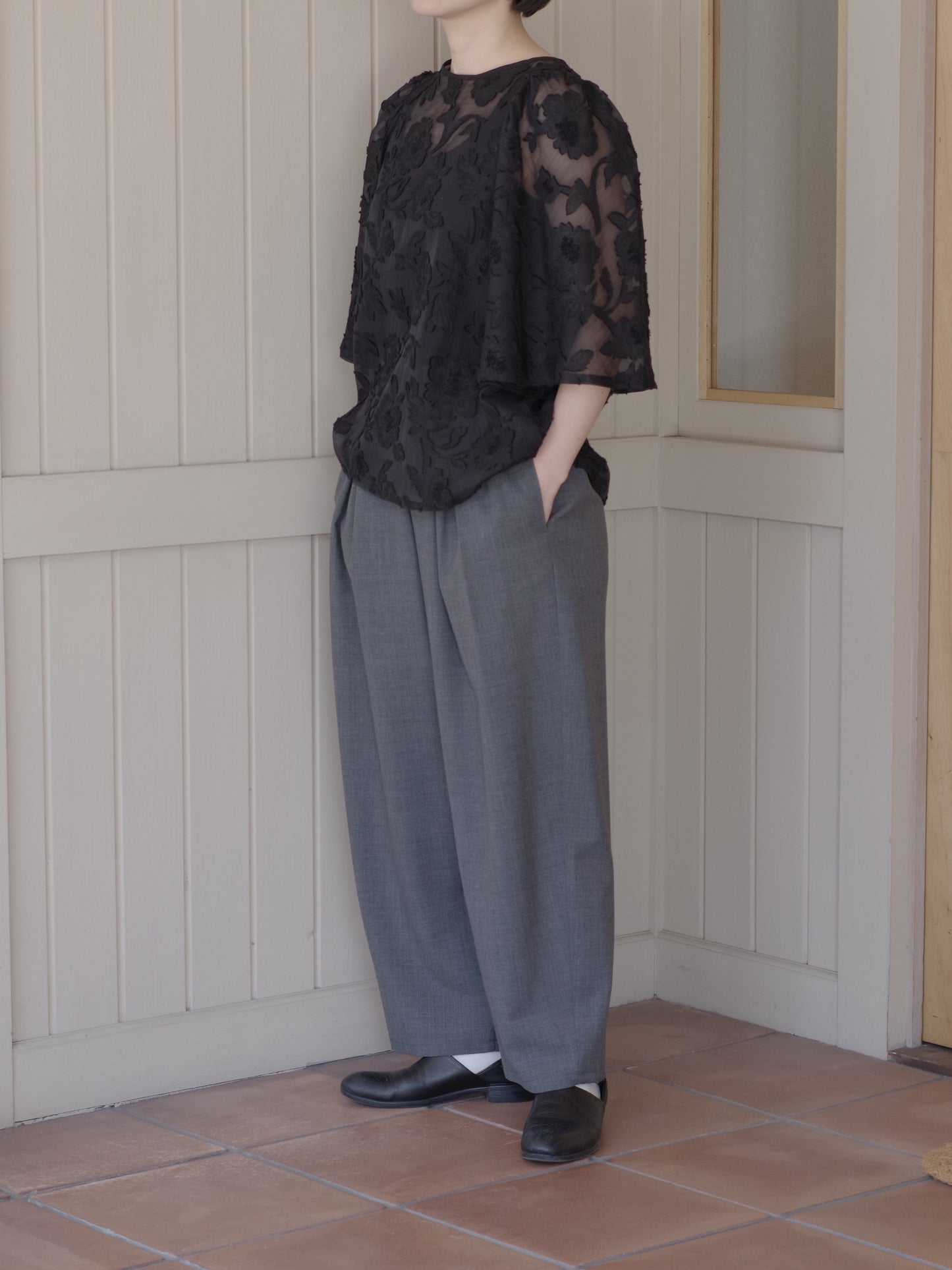washable summer wool gum tack パンツ | yuni