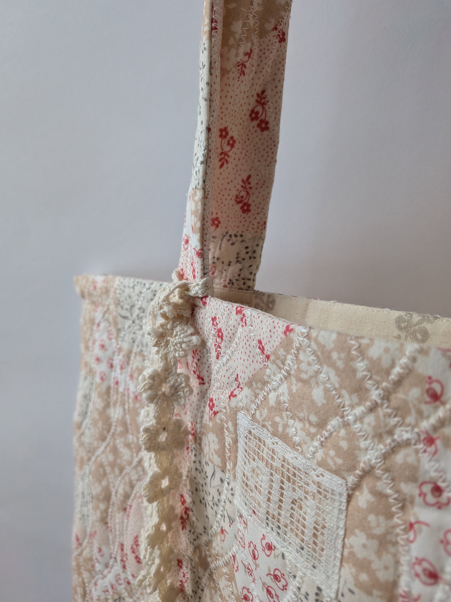 patchwork print quilting tote bag | qiri