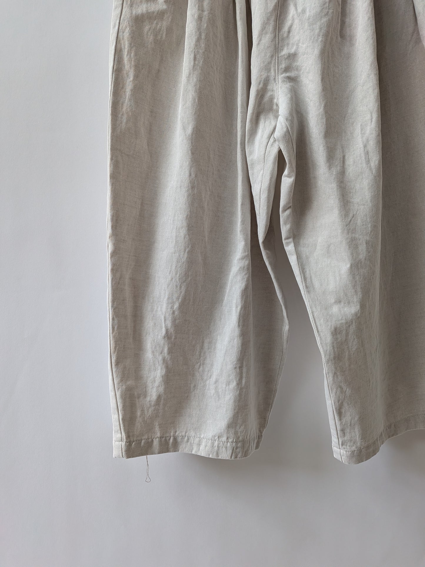 Cotton/Linen denim wide cocoon パンツ | yuni